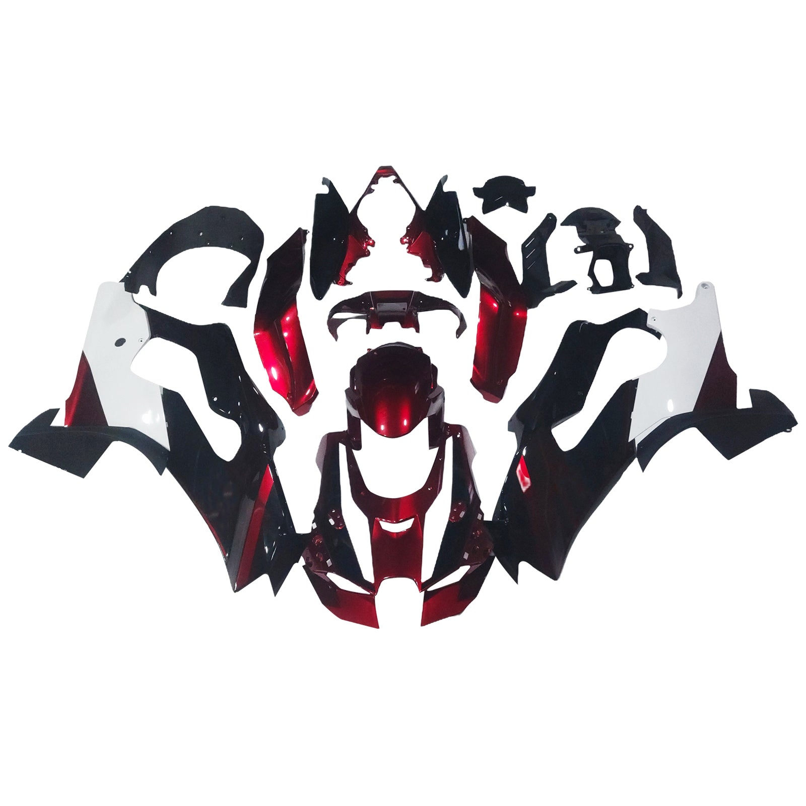 Amotopart 2021-2025 Kawasaki ZX10R ZX10RR Glossy Black White Red Fairing Kit