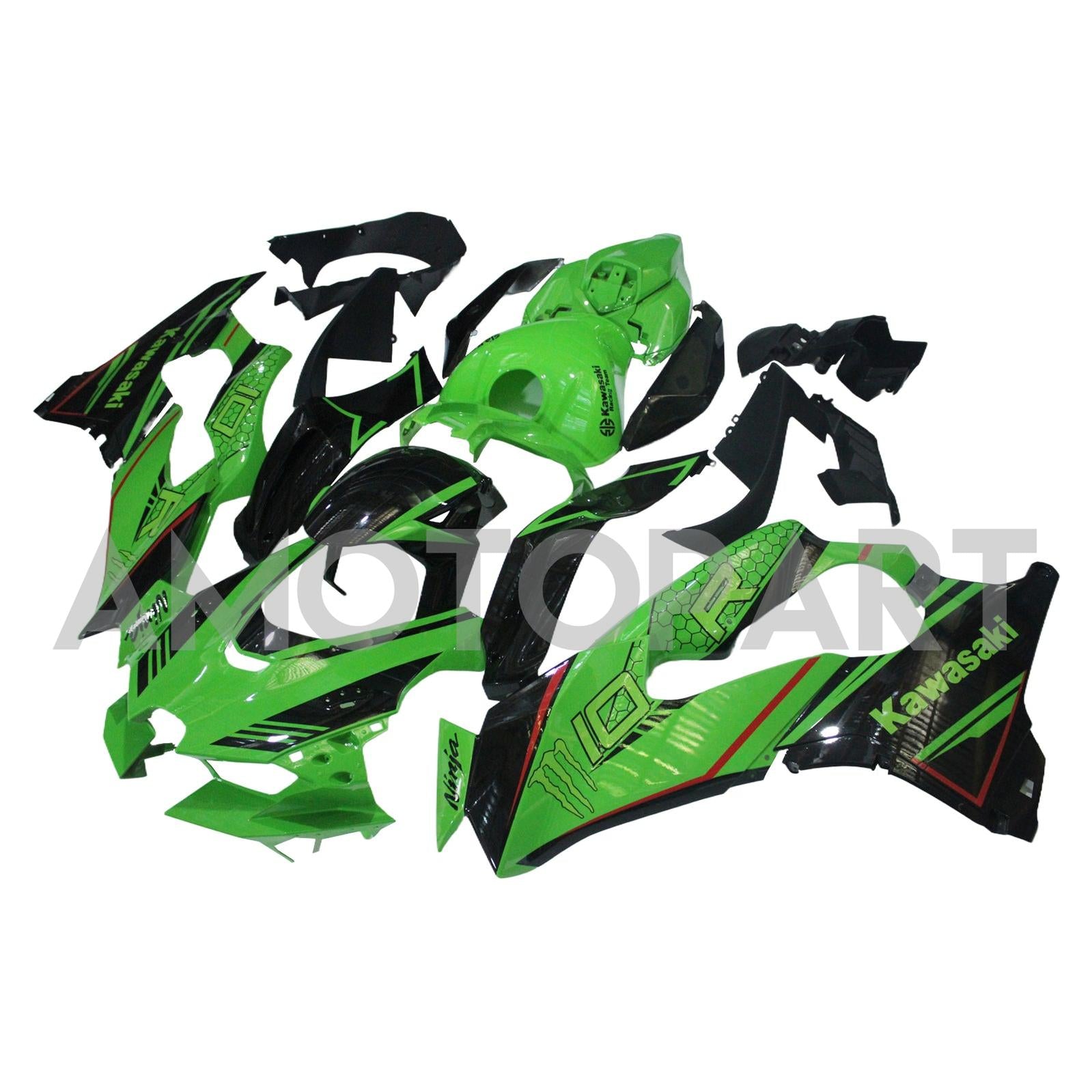 Amotopart 2021-2025 Kawasaki ZX 10RR ZX 10R Černá červená zelená kapotáž sada