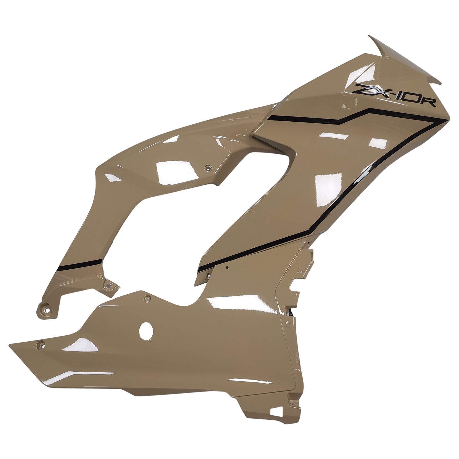 Amotopart 2021-2025 Kawasaki ZX 10RR ZX 10R Black Warm Beige Fairing Kit
