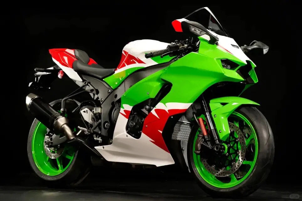 Amotopart 2021-2025 Kawasaki ZX 10RR ZX 10R White Green Red Fairing Kit