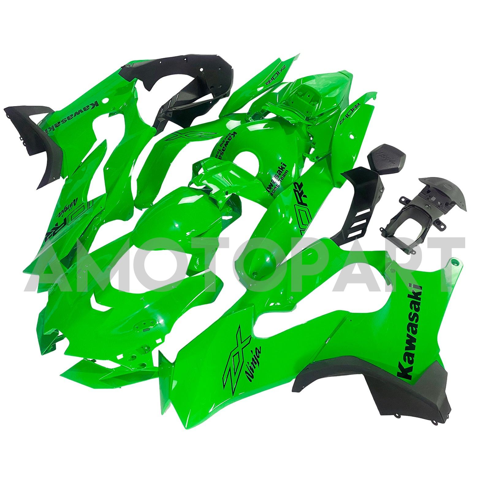 Amotopart 2021-2025 ZX-10R ZX-10RR Kawasaki Green Fairing Kit