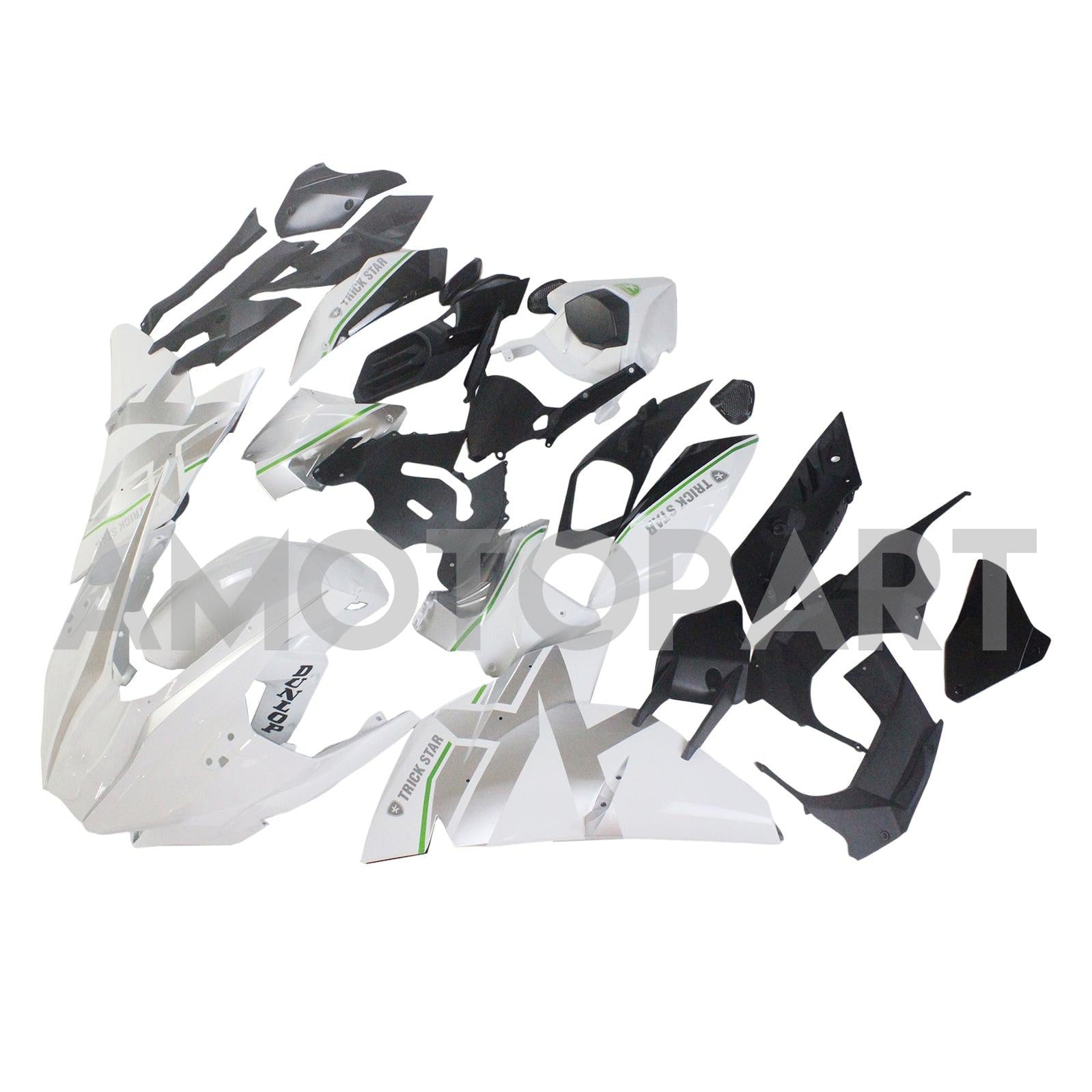 Amotopart 2015-2022 Kawasaki Ninja H2 White&Grey Fairing Kit