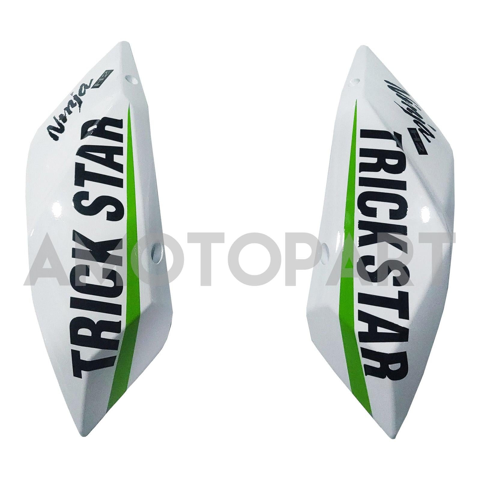 Amotopart 2015-2022 Ninja H2 Kawasaki White&Green Stripe Fairing Kit