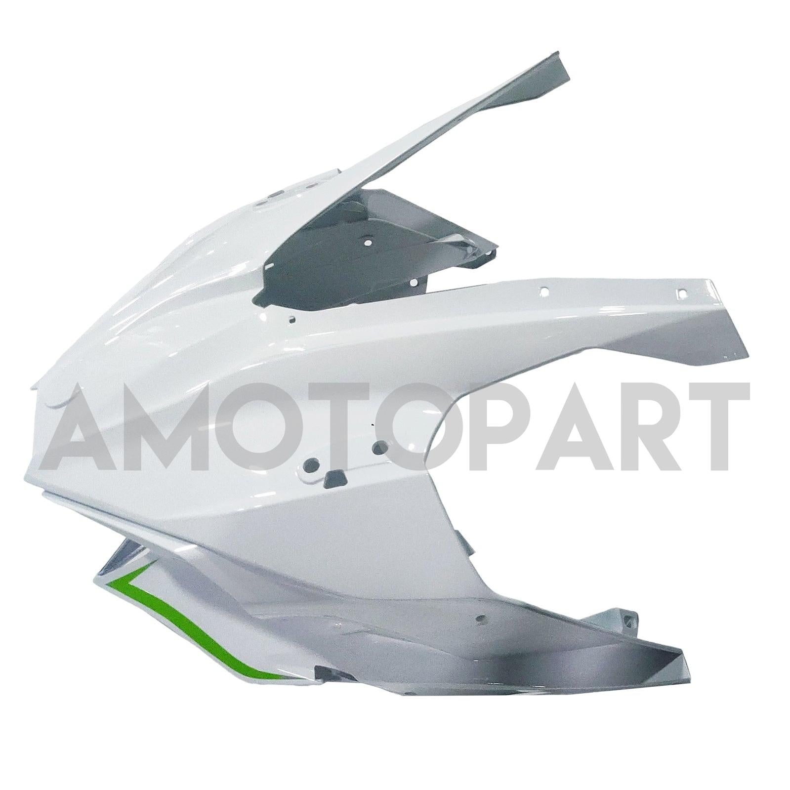 Amotopart 2015-2022 Ninja H2 Kawasaki White&Green Stripe Fairing Kit