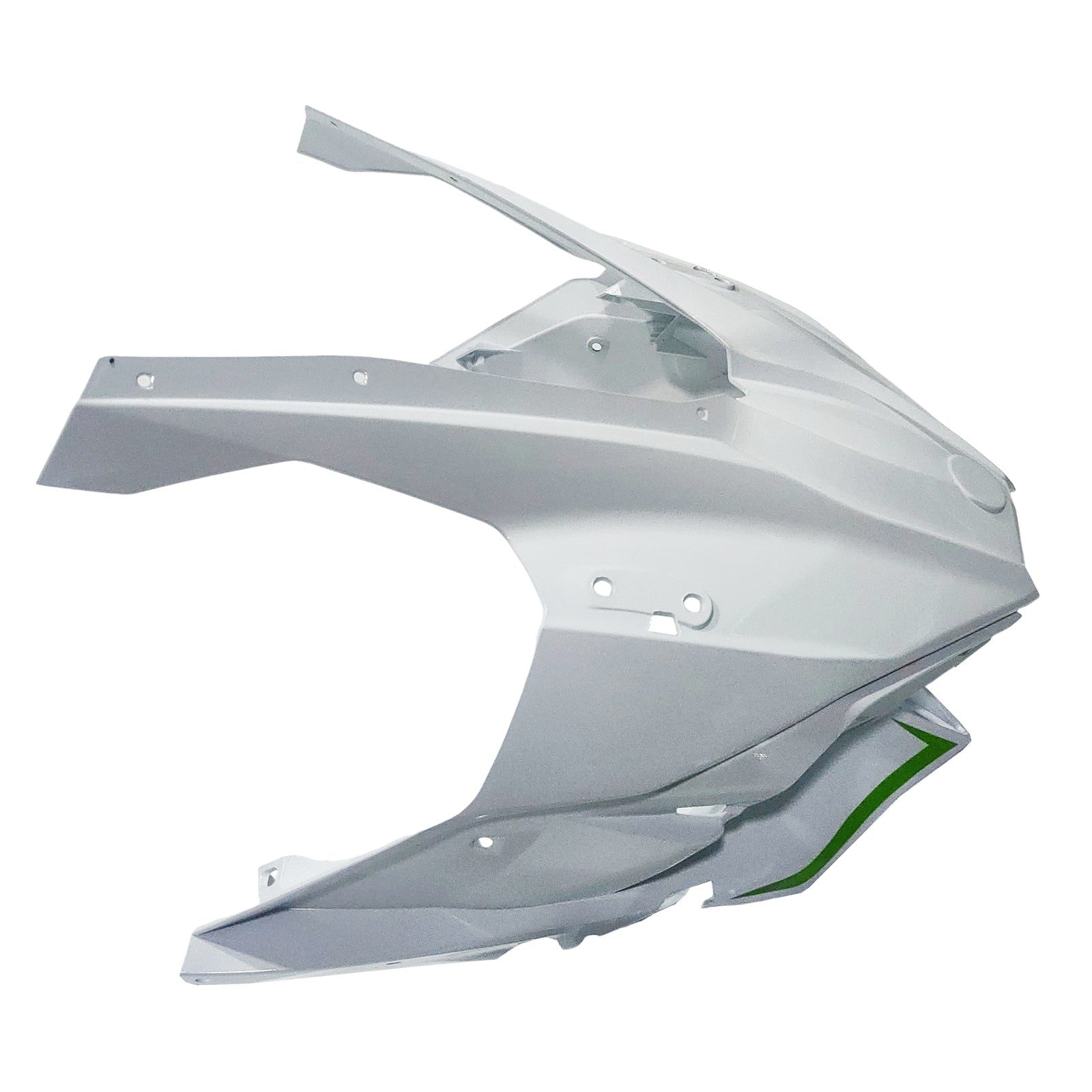 Amotopart 2015-2022 Ninja H2 Kawasaki White&Green Stripe Fairing Kit