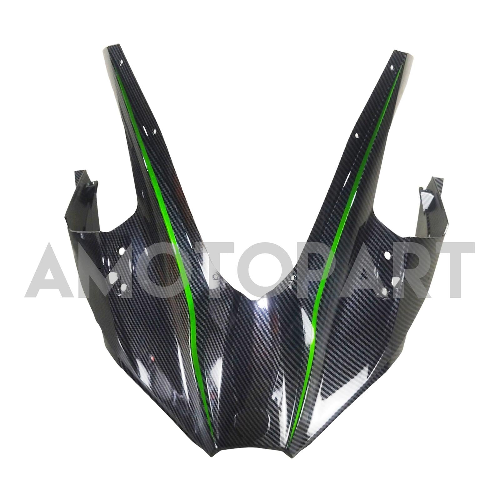 Amotopart 2015-2022 Kawasaki Ninja H2 Black Grey Carbon Fiber Fairing Kit