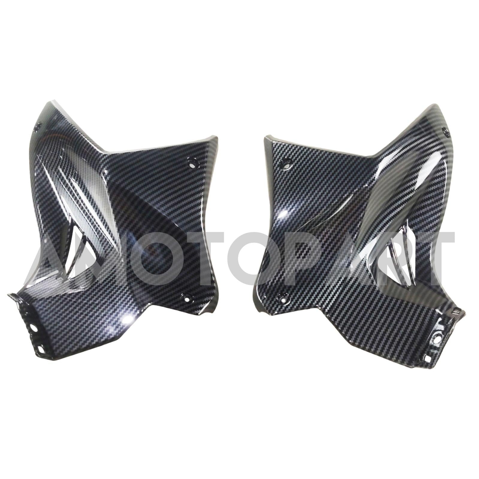 Amotopart 2015-2022 Kawasaki Ninja H2 Black Grey Carbon Fiber Fairing Kit