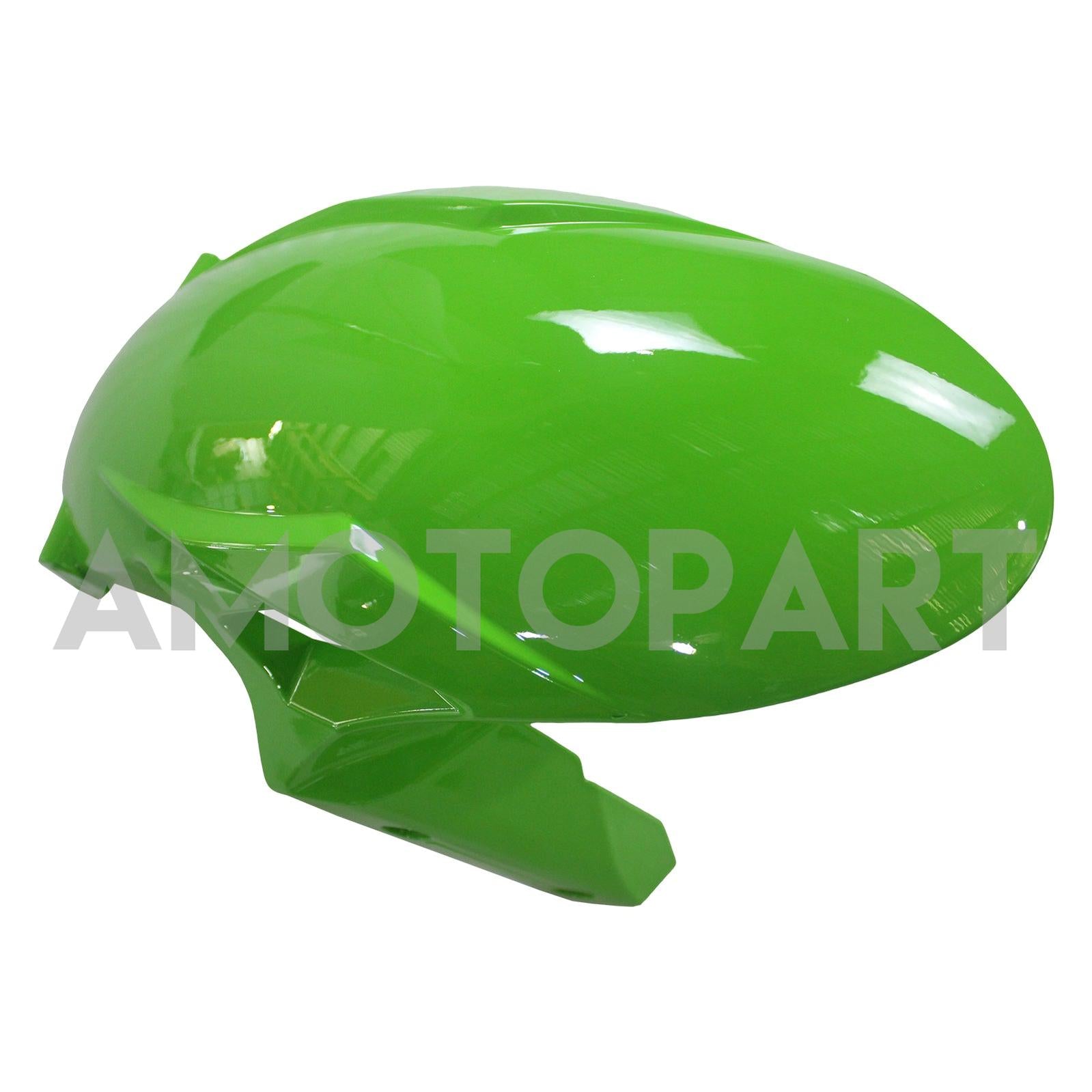 Amotopart 2024-2025 Kawasaki ZX6R Black Green Fairing Kit