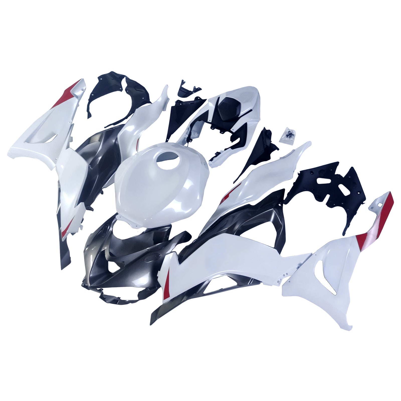 Amotopart 2024-2026 Kawasaki ZX6R Pearl White Fairing Kit