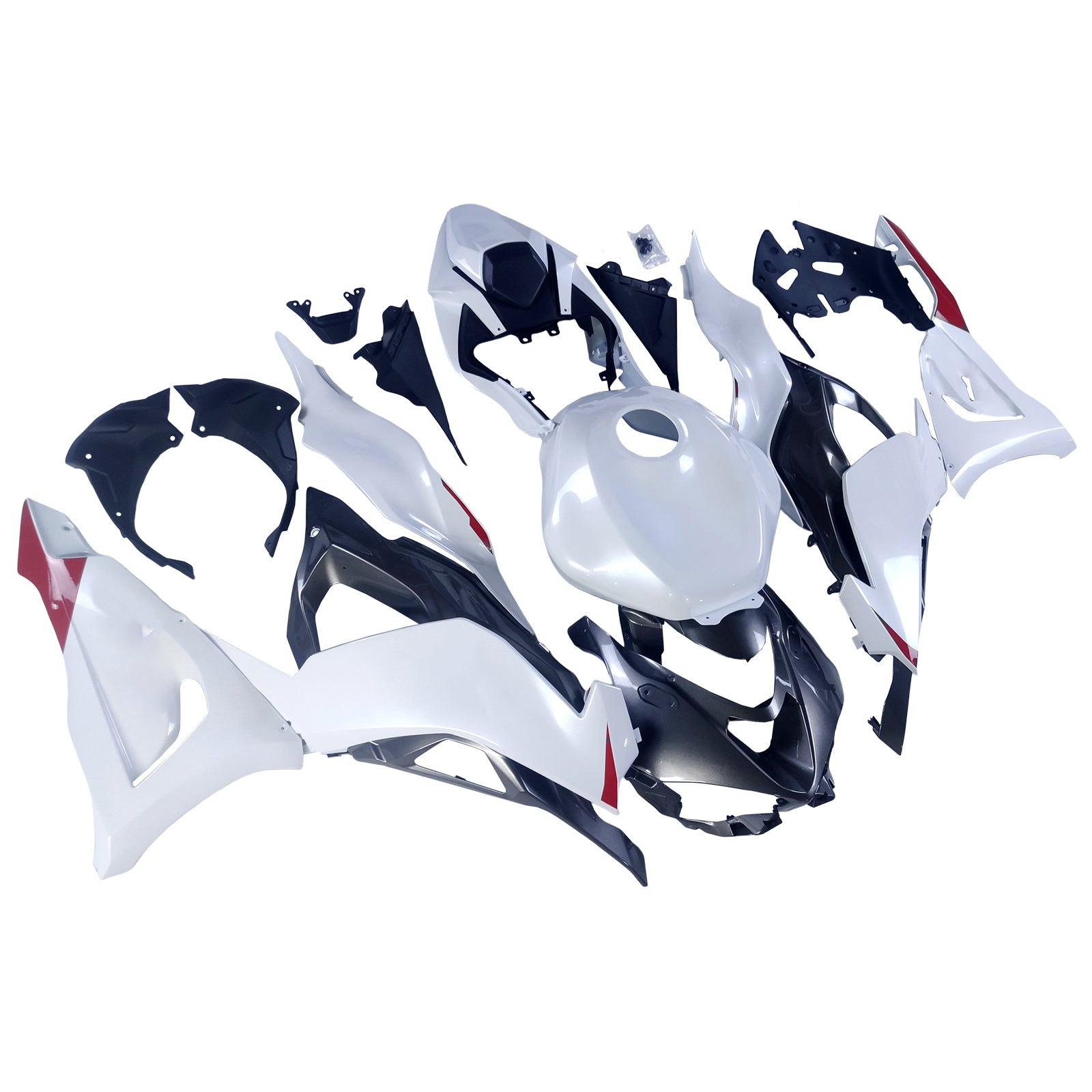 Amotopart 2024-2026 Kawasaki ZX6R Pearl White Fairing Kit