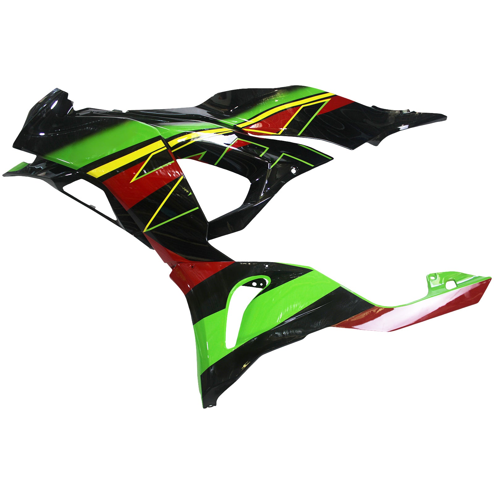 Amotopart 2024-2026 Kawasaki ZX6R Black Green Red Fairing Kit
