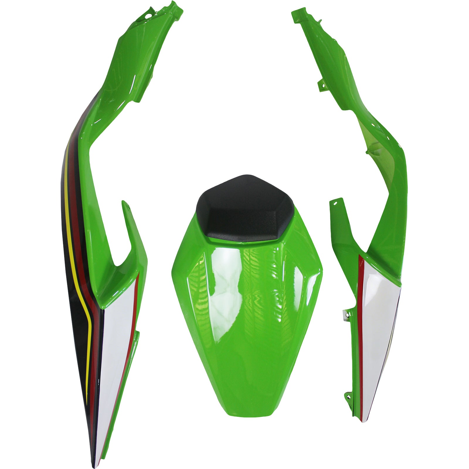 Amotopart 2024-2026 Kawasaki ZX6R Black Green Red Fairing Kit