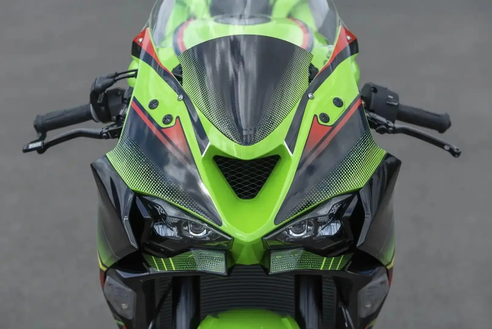 Amotopart 2024-2026 Kawasaki ZX6R Black Green Red Fairing Kit