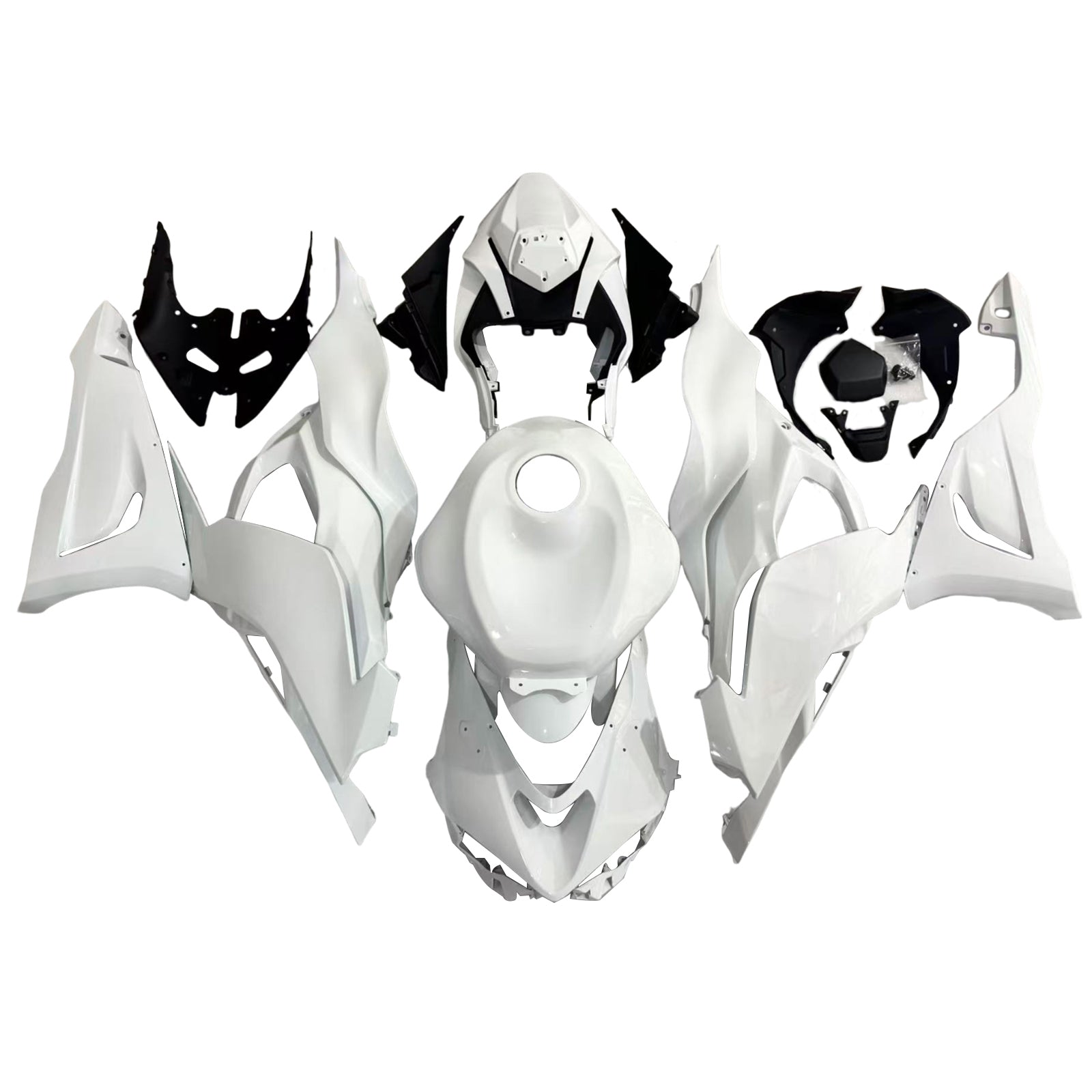 Amotopart 2024-2025 Kawasaki ZX-6R White Fairing Kit
