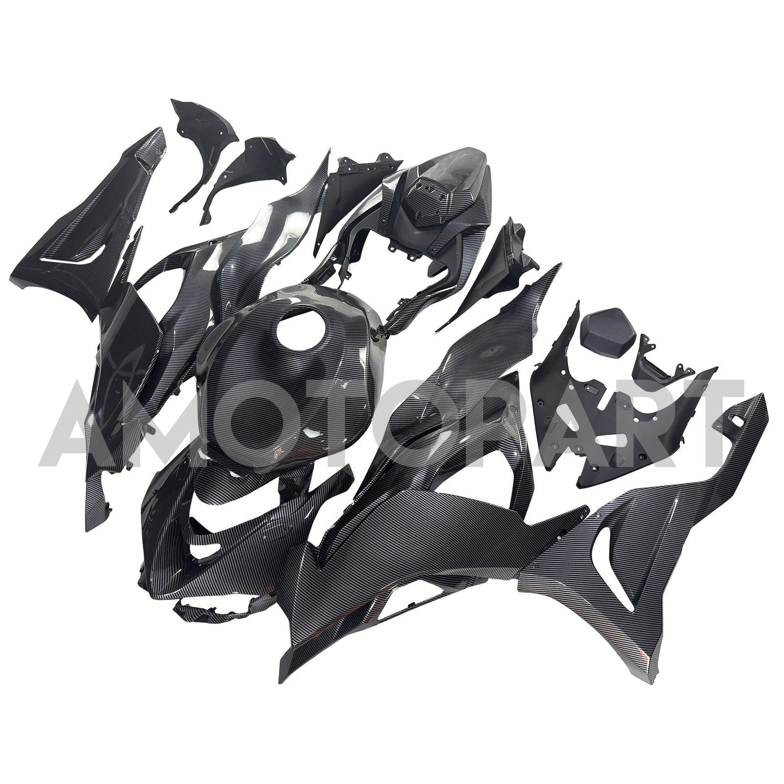 Amotopart 2024-2026 Kawasaki ZX-6R Carbon Fiber Pattern Fairing Kit
