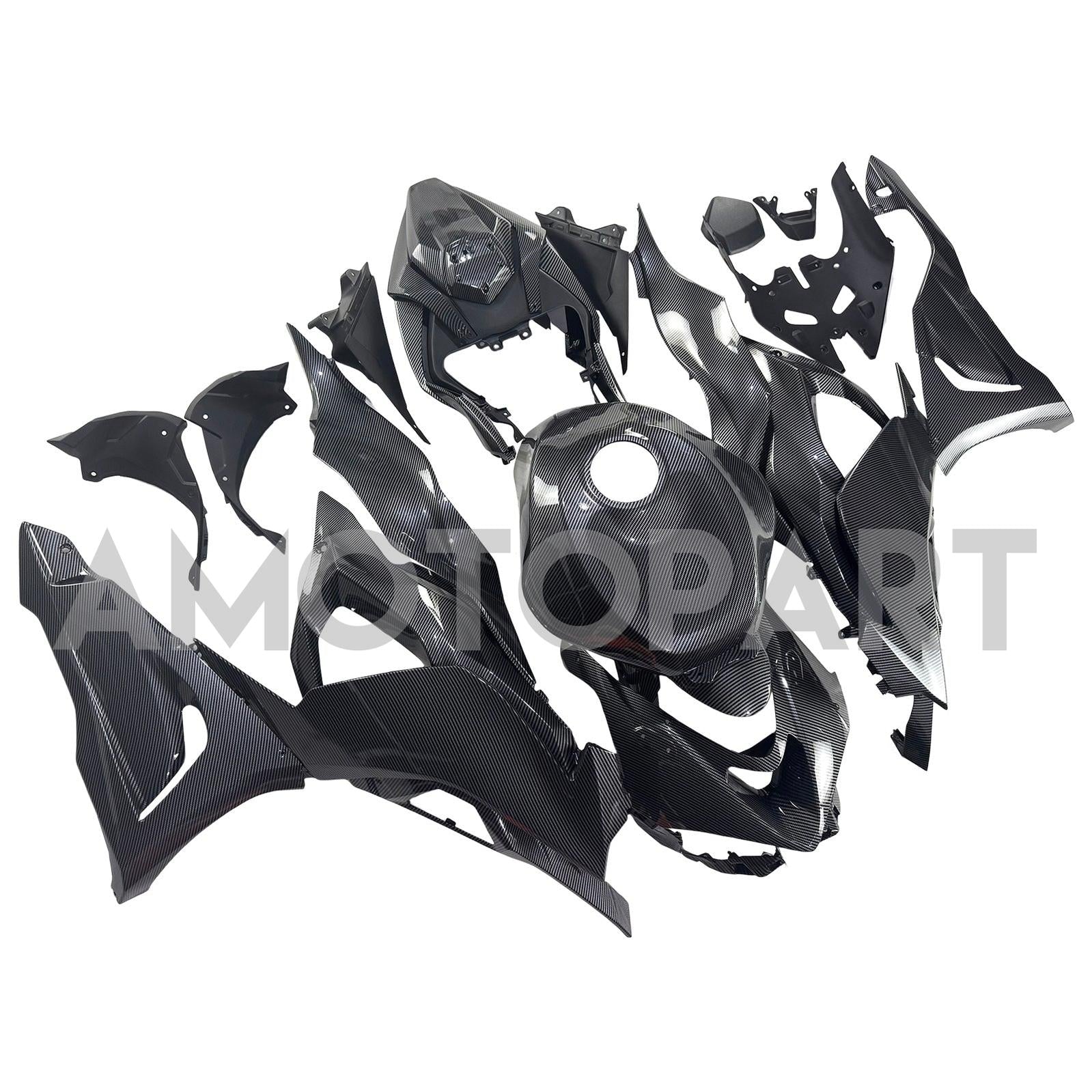 Amotopart 2024-2026 Kawasaki ZX-6R Carbon Fiber Pattern Fairing Kit