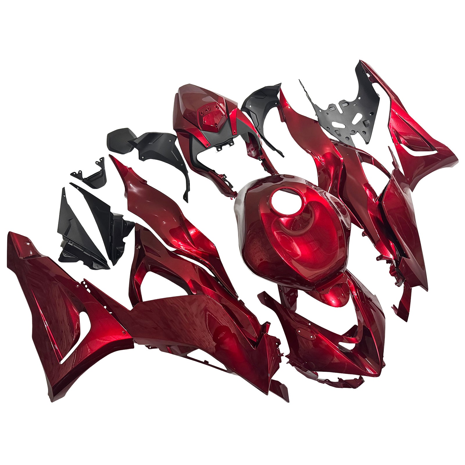 Amotopart 2024-2026 Kawasaki ZX-6R Dark Red Fairing Kit