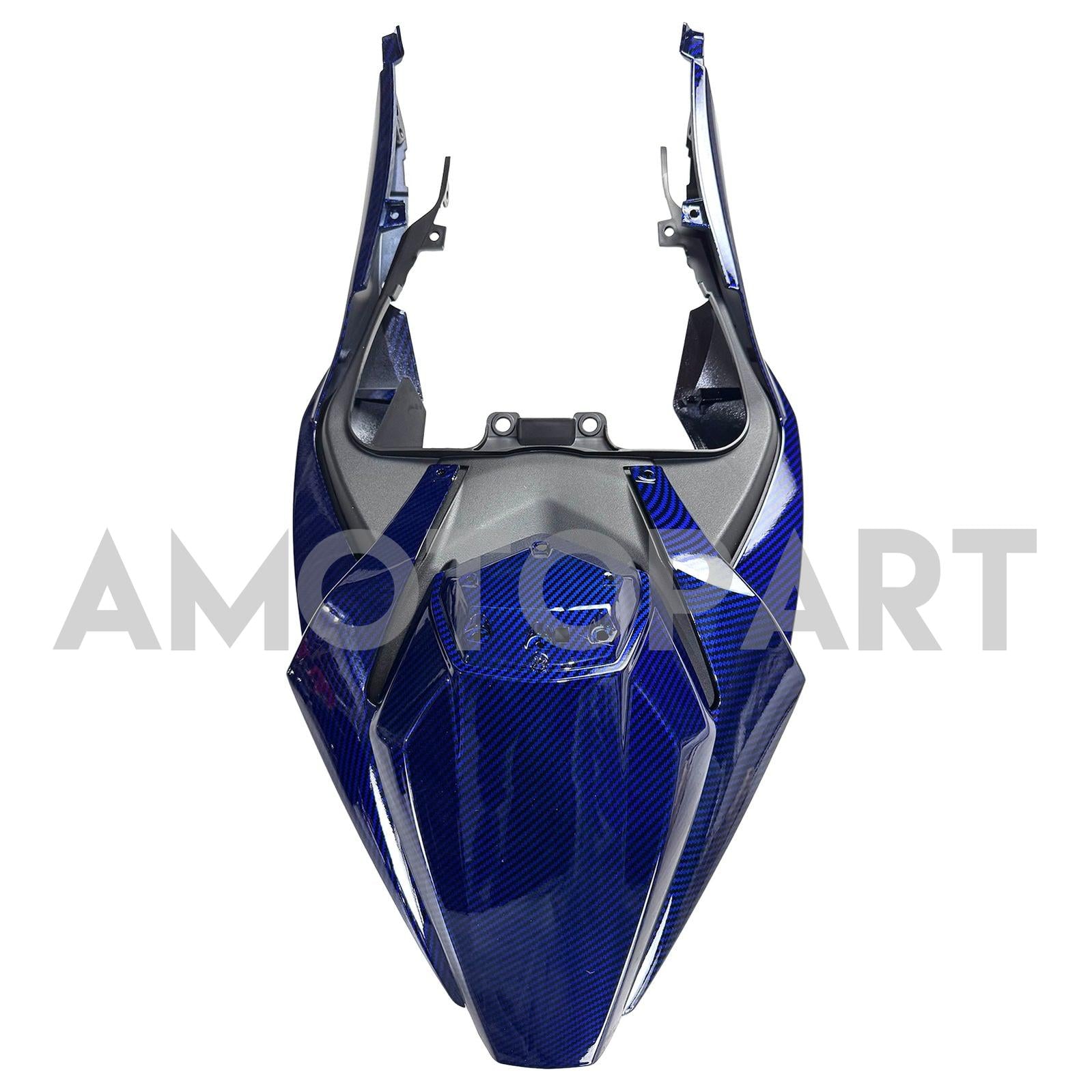 Amotopart 2024–2025 Kawasaki ZX-6R Verkleidungsset mit Karbonfasermuster, Blau