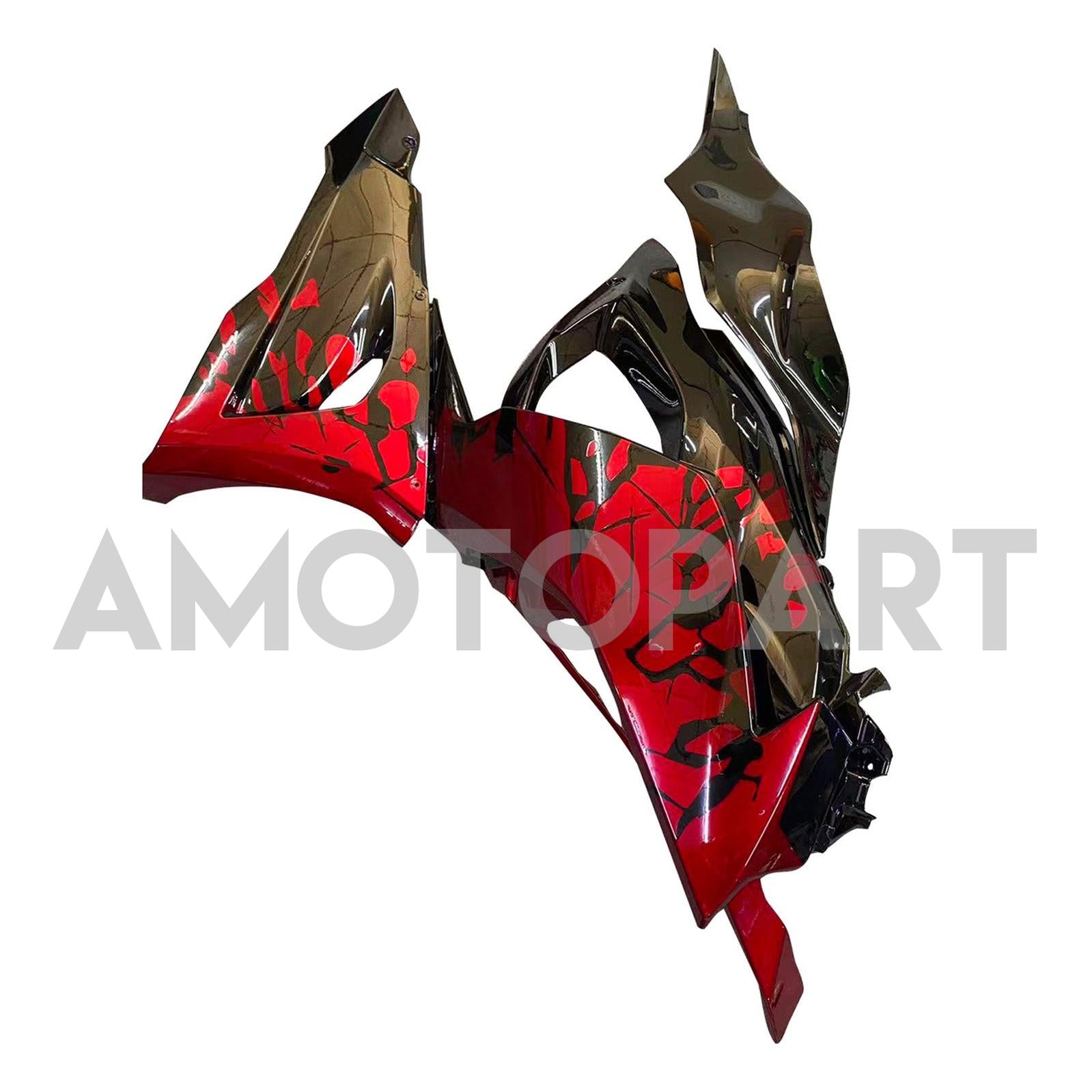 Amotopart 2024-2026 Kawasaki ZX-6R Red Black Fairing Kit
