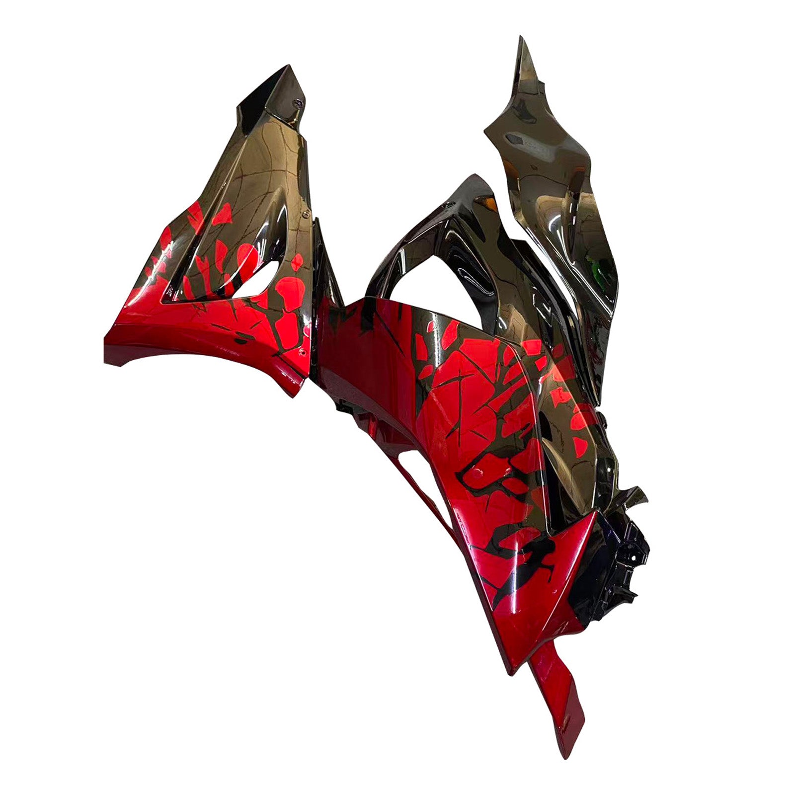 Amotopart 2024-2025 Kawasaki ZX-6R Red Black Fairing Kit