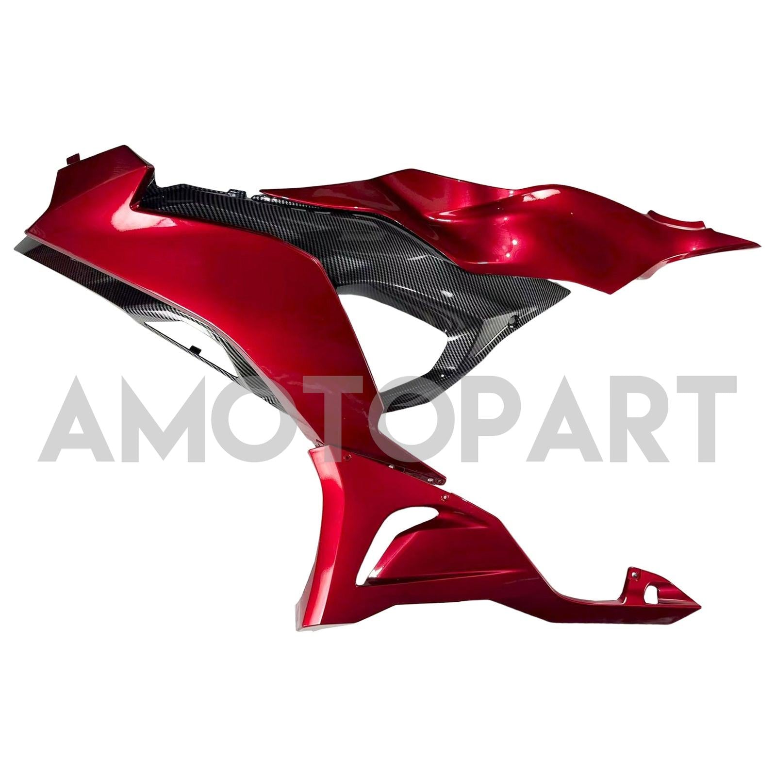 Amotopart 2024-2025 Kawasaki ZX6R Red&Carbon Fiber Fairing Kit