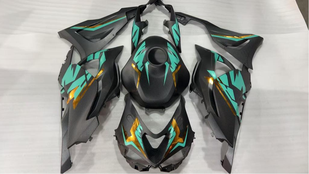 Amotopart 2024-2026 Kawasaki ZX-6R カーボンファイバーパターン Amotopart 2024-2026 Kawasaki ZX-6R カーボンファイバーパターン