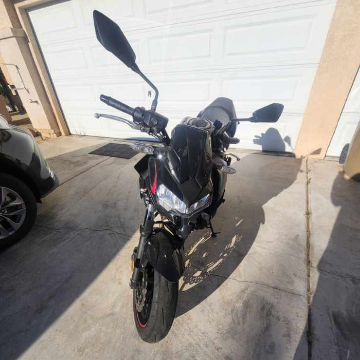 Amotopart 2020-2025 Kawasaki Z650 Black Red Fairing Kit