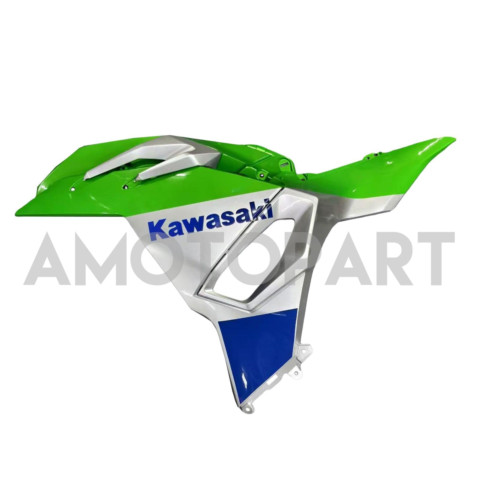 Amotopart 2024-2025 Kawasaki Ninja 500 White Green Black Fairing Kit
