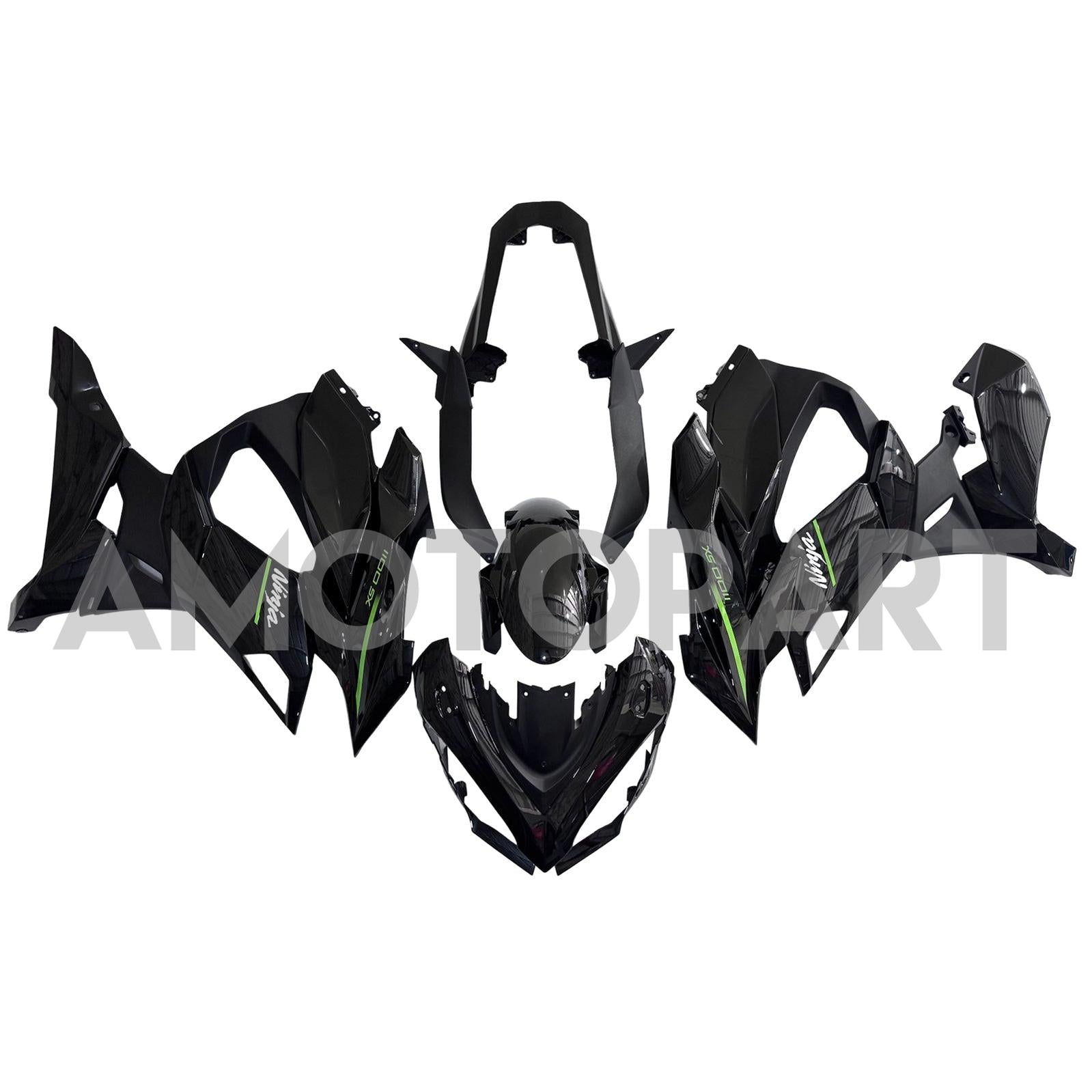Amotopart 2020-2025 Kawasaki Z1000SX Ninja 1000SX/1100SX Black Fairing Kit