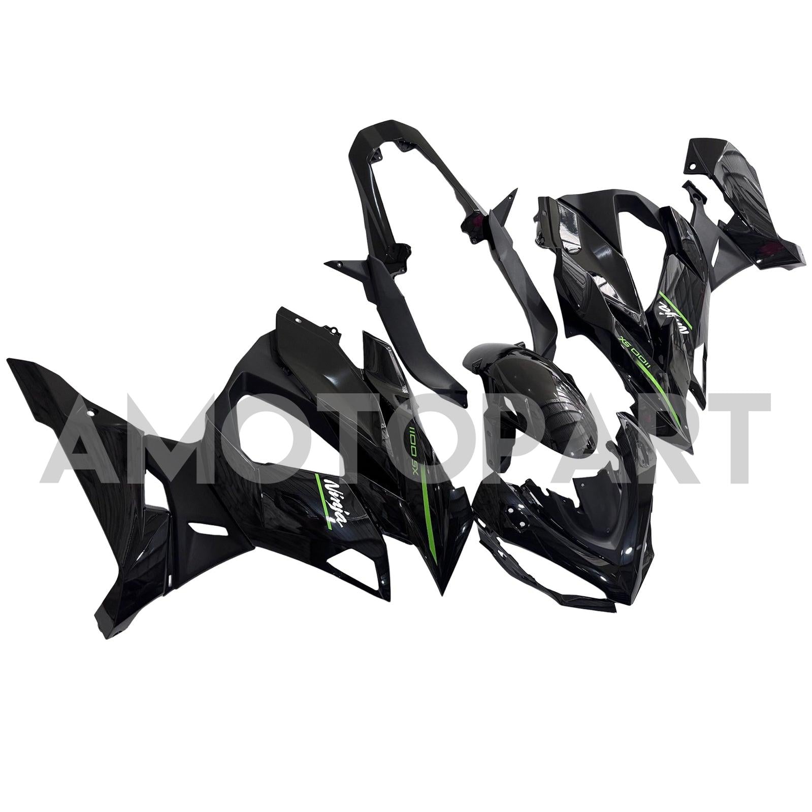 Amotopart 2020-2025 Kawasaki Z1000SX Ninja 1000SX/1100SX Black Fairing Kit