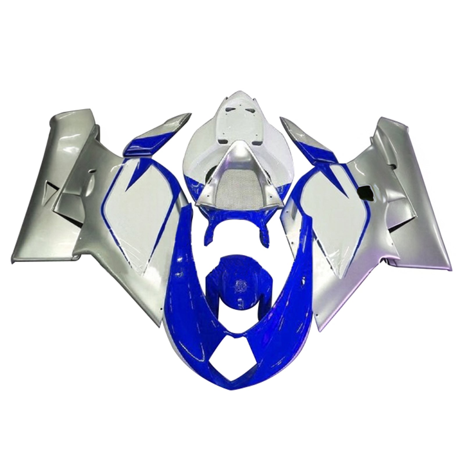 Amotopart 2005-2007 MV Agusta F4 1000 Bleu&SKit de carénage argenté