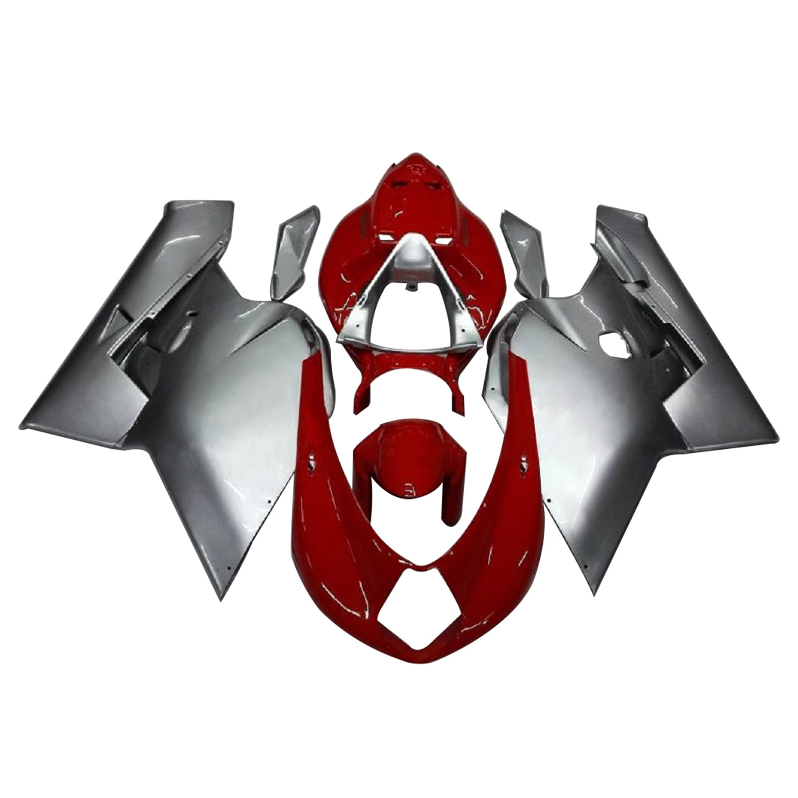 Amotopart 2005–2006 MV Agusta F4 1000 Rot&Verkleidungssatz Silver Style2