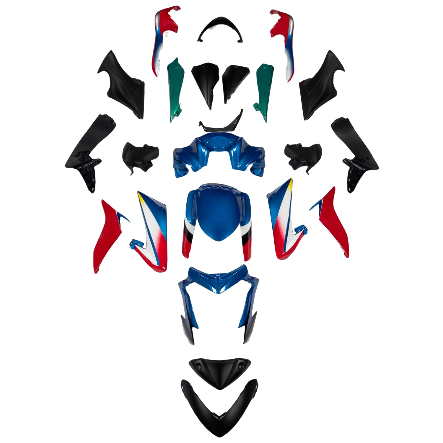 Amotopart 2015-2020 Suzuki GSX-S 1000 Blau&Rotes Verkleidungsset