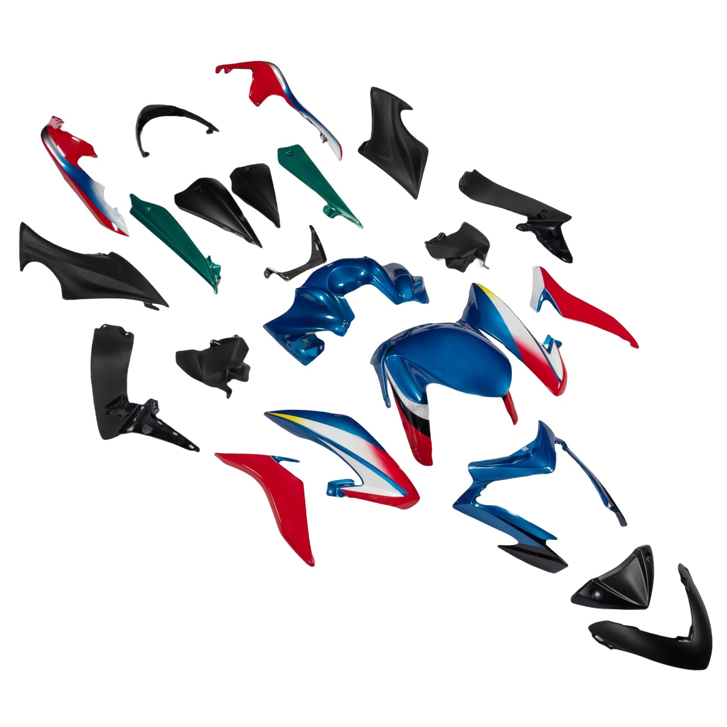 Amotopart 2015-2020 Suzuki GSX-S 1000 Blau&Rotes Verkleidungsset