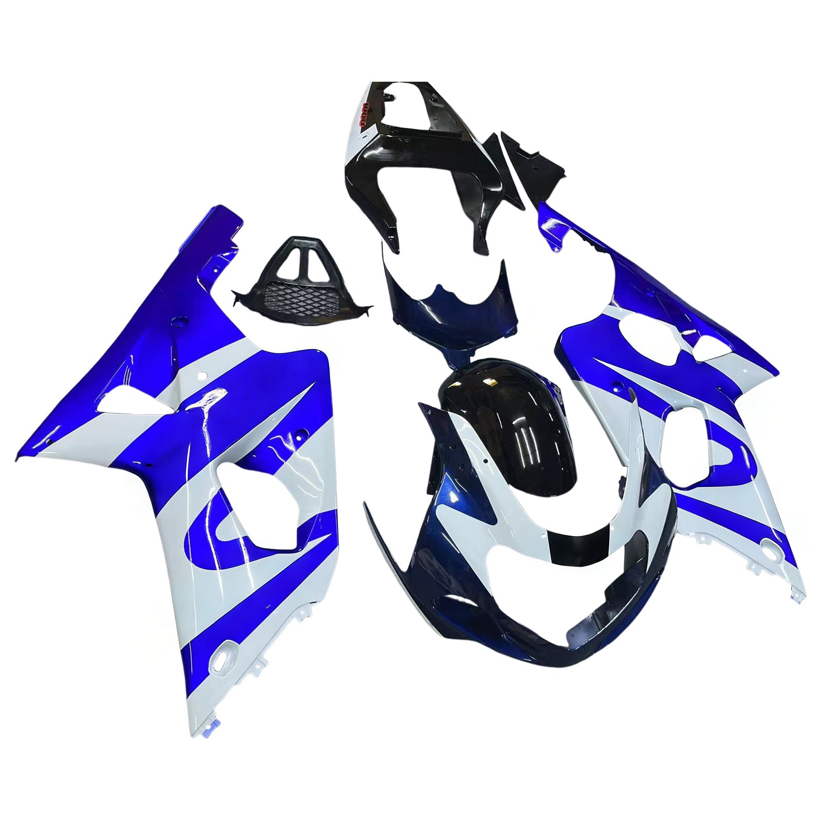 Amotopart 2000-2002 Suzuki GSXR1000 Fairing Blue & White Style3 Kit