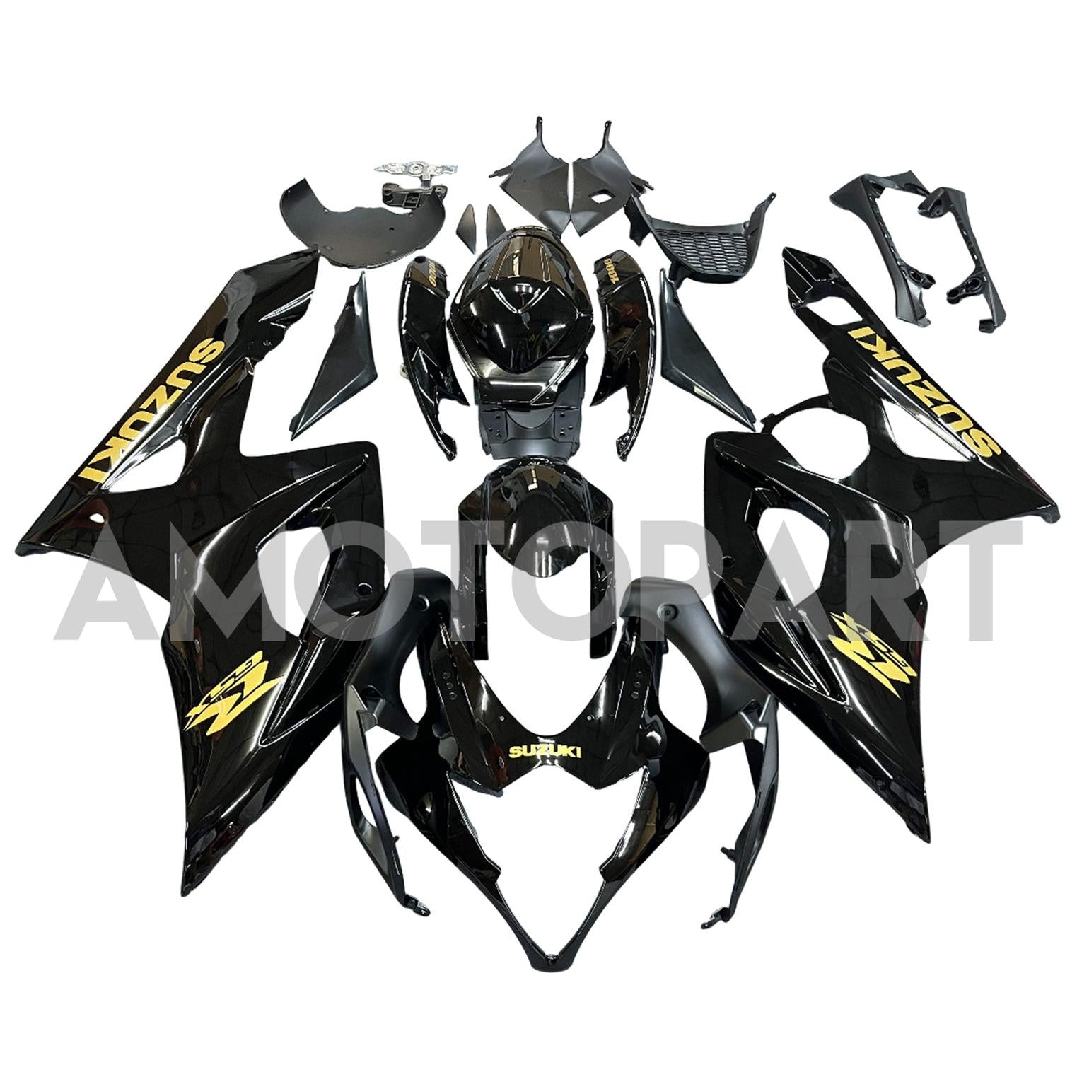 Amotopart 2005-2006 Suzuki GSXR1000 Fairing Black&Gold Kit