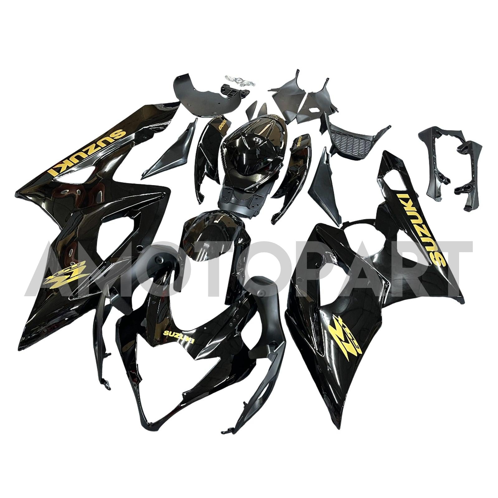 Amotopart 2005-2006 Suzuki GSXR1000 Fairing Black&Gold Kit