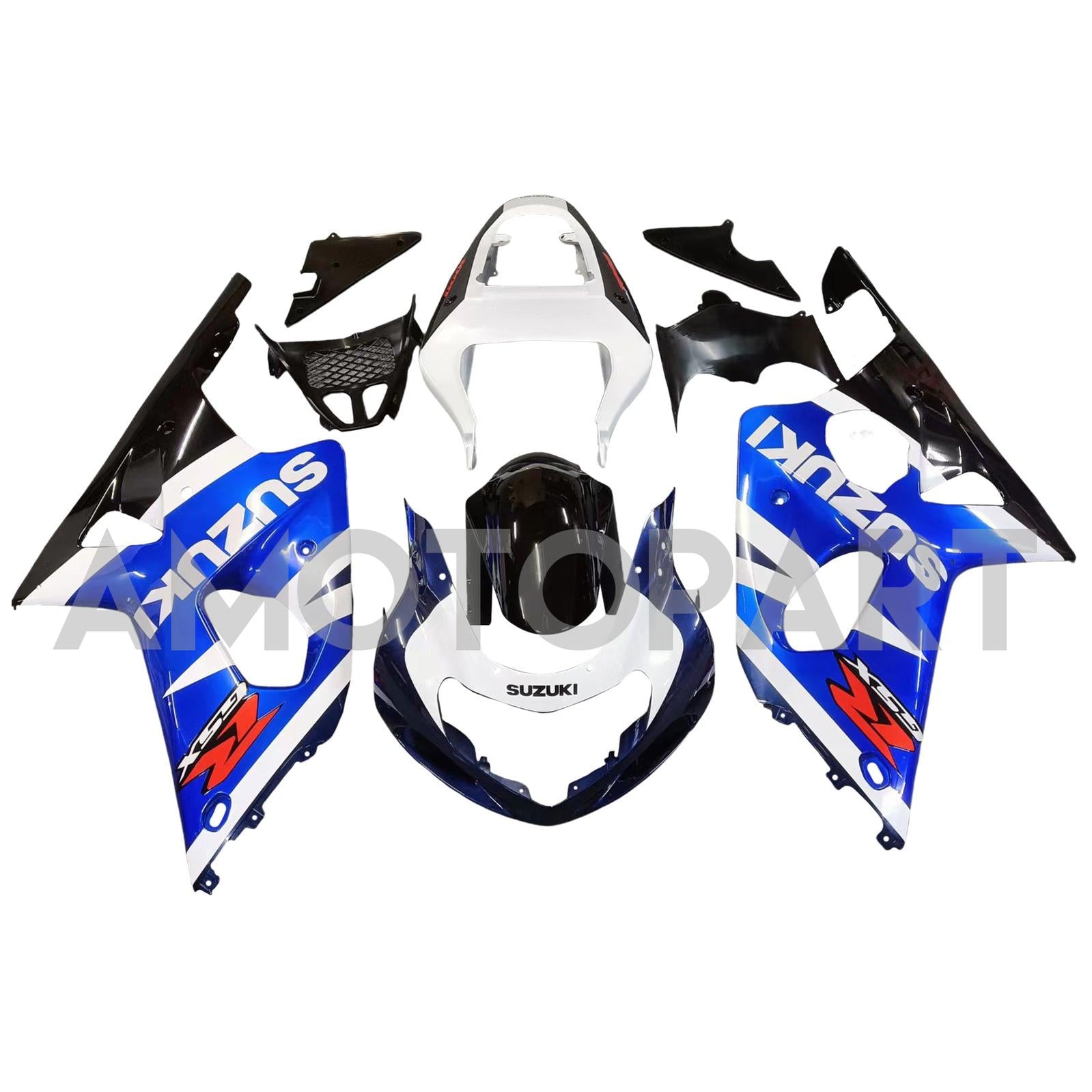 Amotopart 2000-2002 Suzuki GSXR1000 Fairing Blue Kit