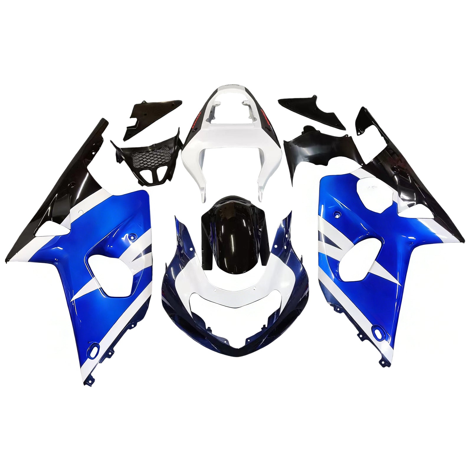 Amotopart 2000-2002 Suzuki GSXR1000 Fairing Blue Kit