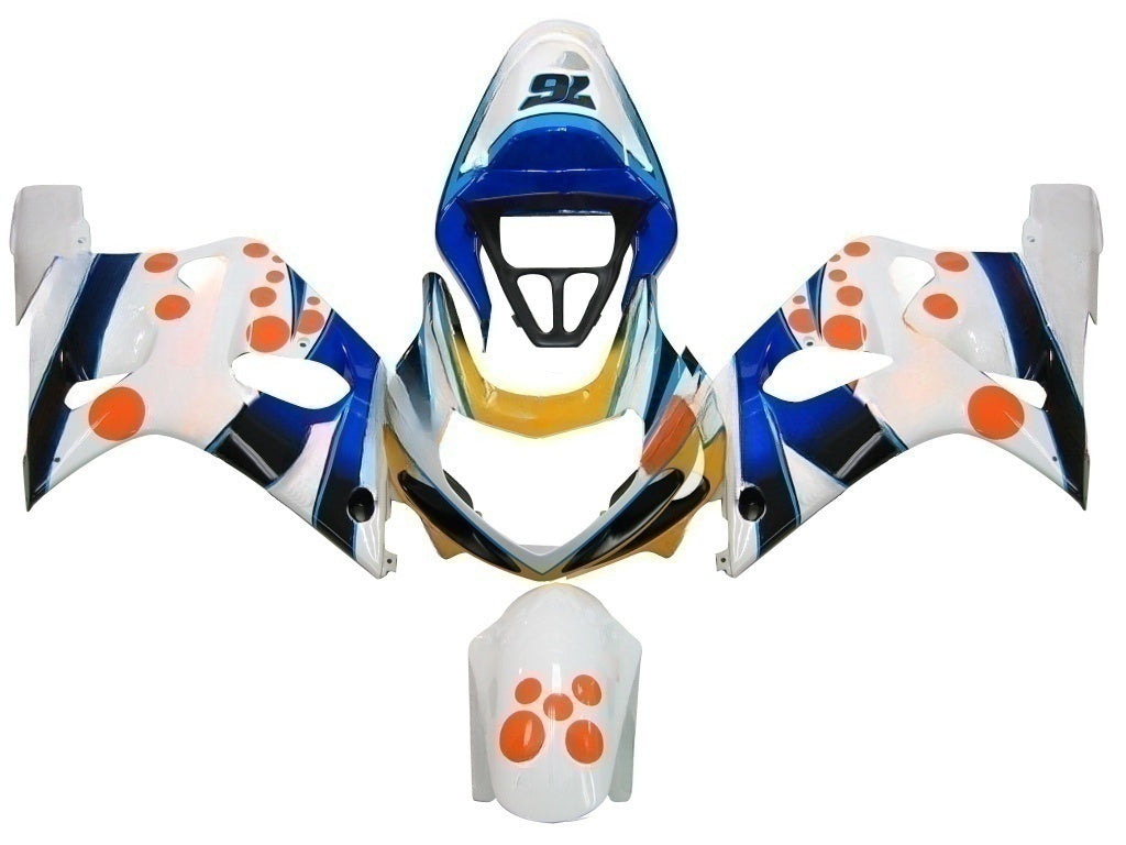 Amotopart 2000-2002 Suzuki GSXR1000 Kit de carénage multi blanc