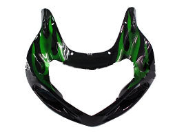 Amotopart kuip voor Suzuki GSXR1000 2000-2002, zwart&Ggroene vlammenset