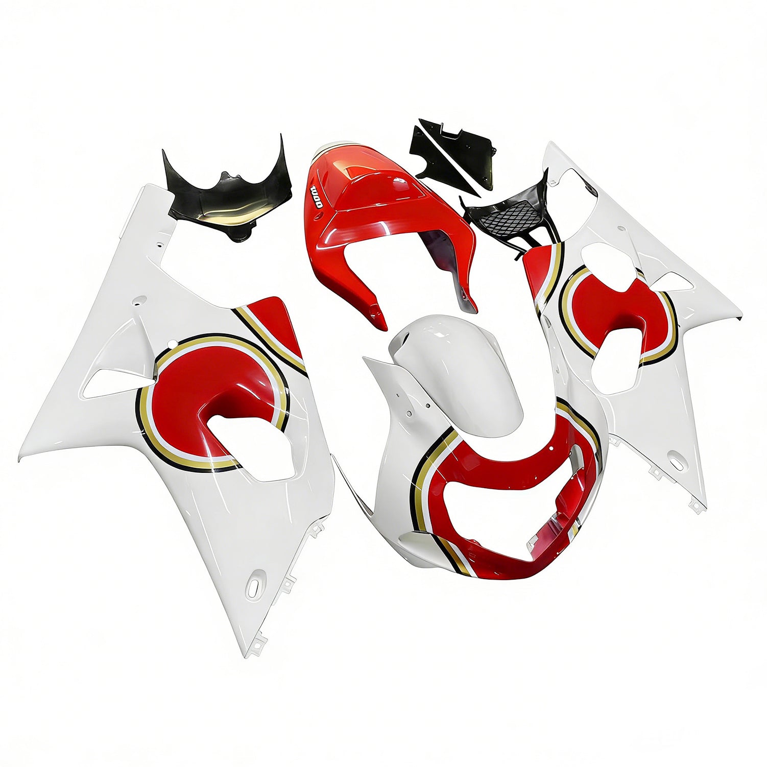 Kit carena Amotopart Suzuki 2000-2002 GSXR1000 rosso bianco