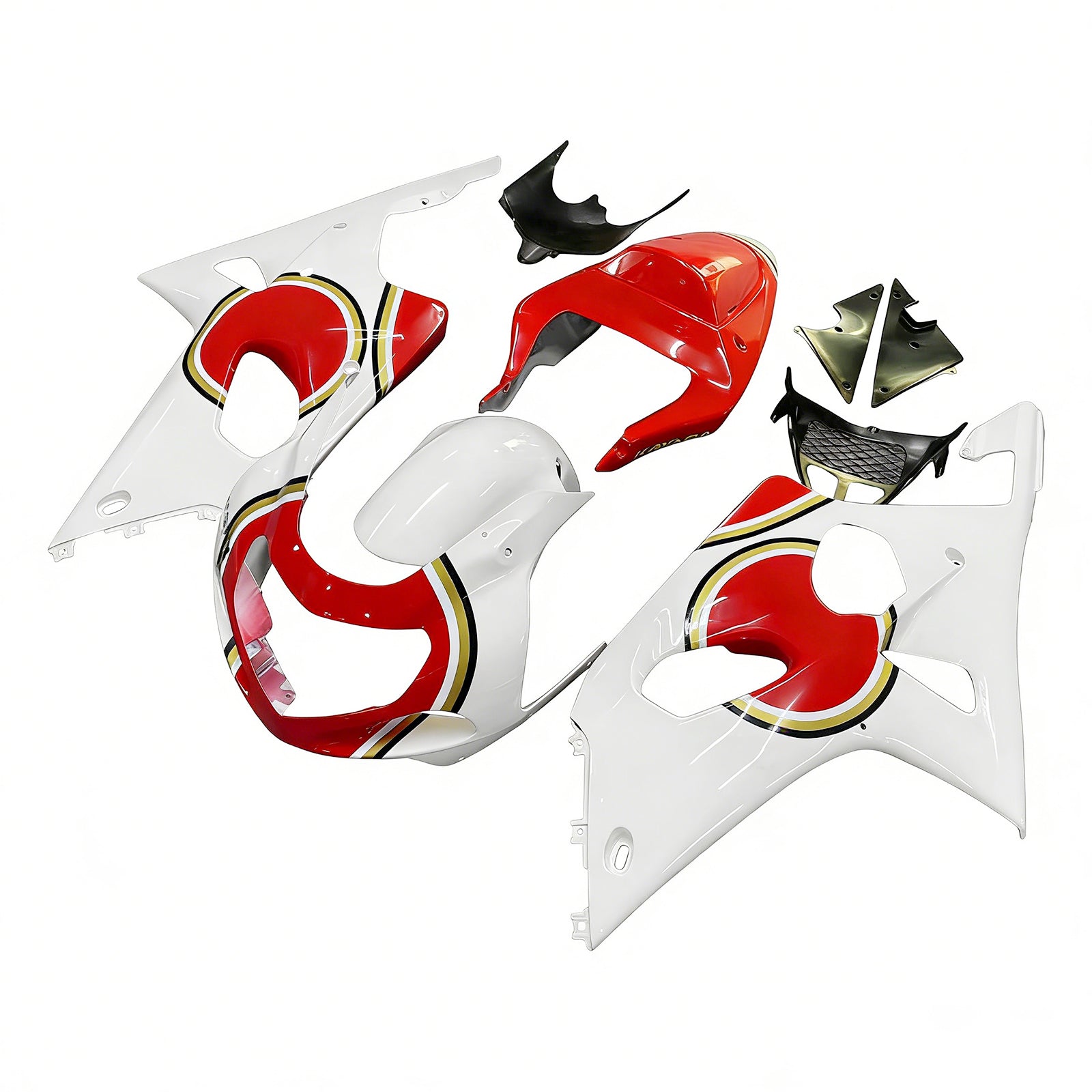 Kit carena Amotopart Suzuki 2000-2002 GSXR1000 rosso bianco