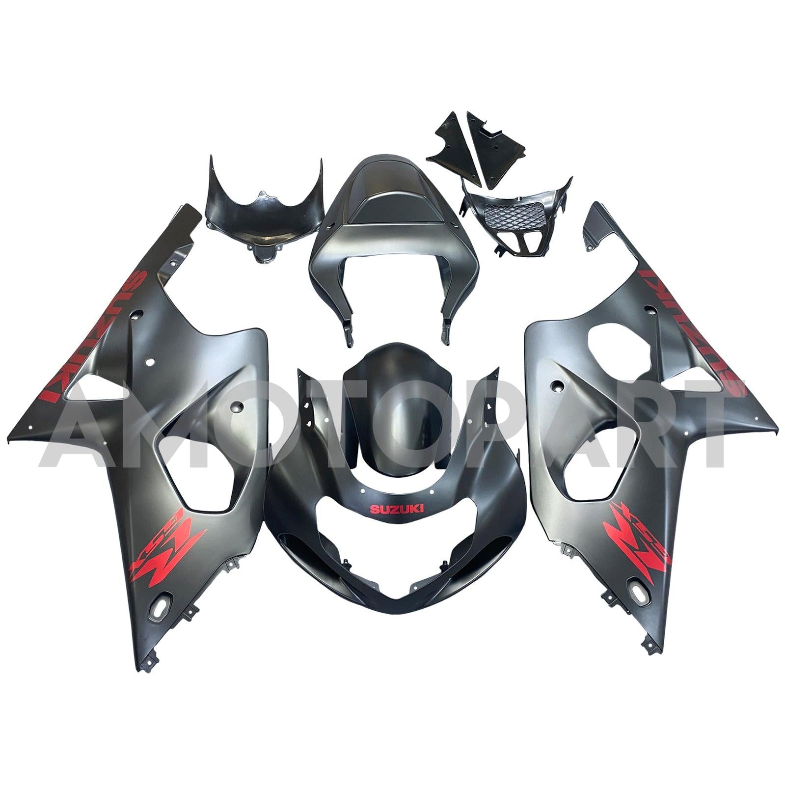 Amotopart Suzuki 2000-2002 GSXR1000 Red Black Fairing Kit