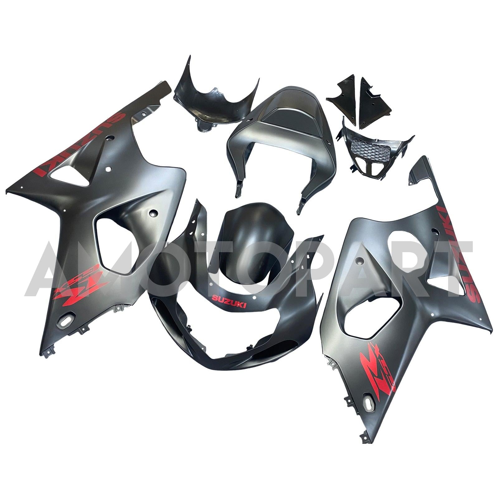 Amotopart Suzuki 2000-2002 GSXR1000 Red Black Fairing Kit