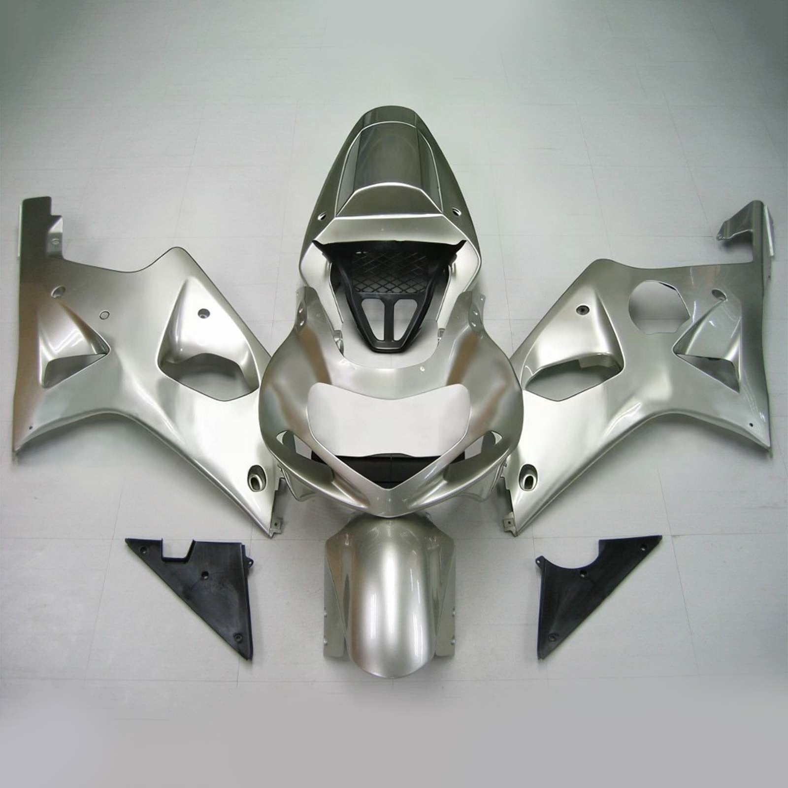 Kit de carenagem prateada Amotopart Suzuki 2000-2002 GSXR1000