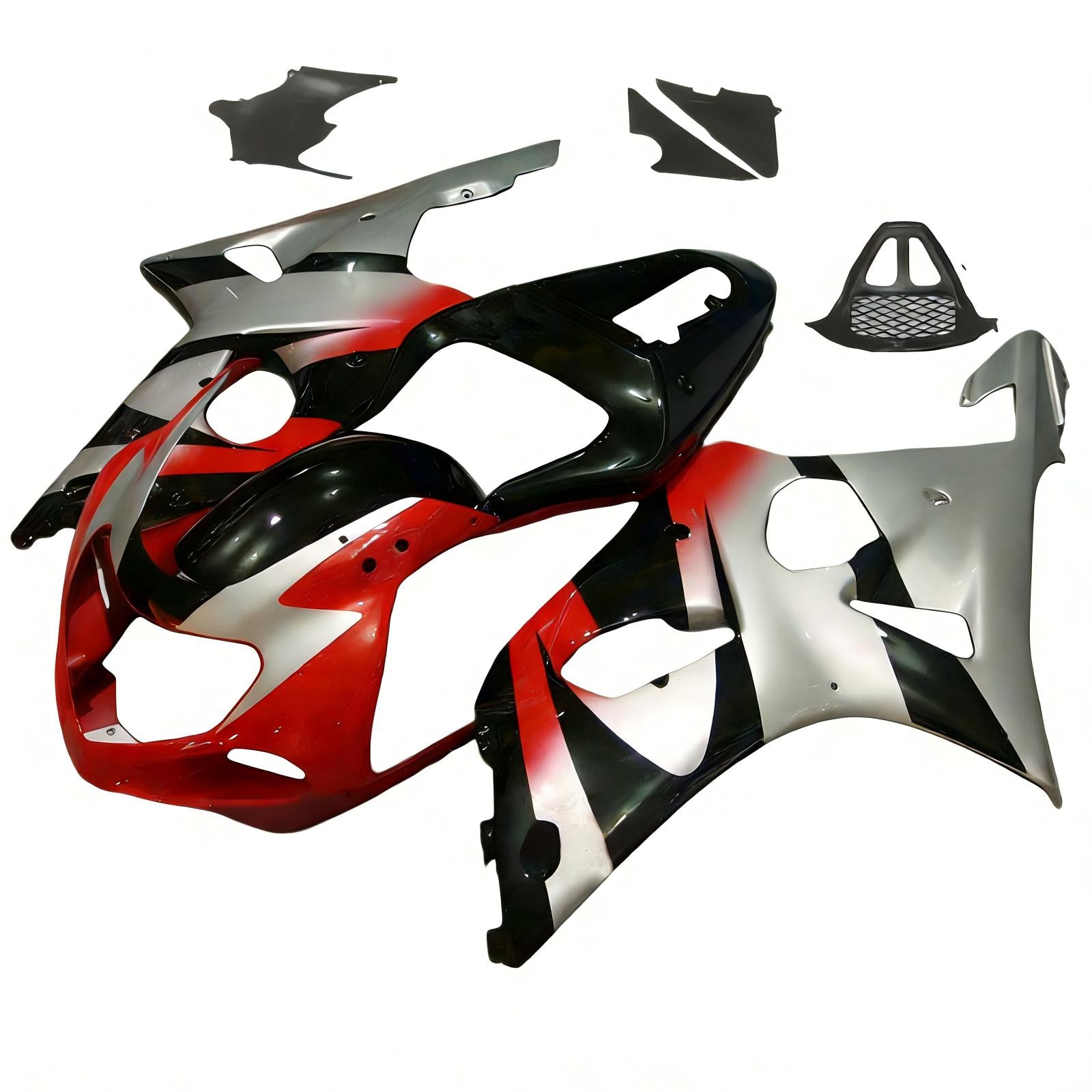 Amotopart 2000-2002 Suzuki GSXR1000 Kit de carenado negro