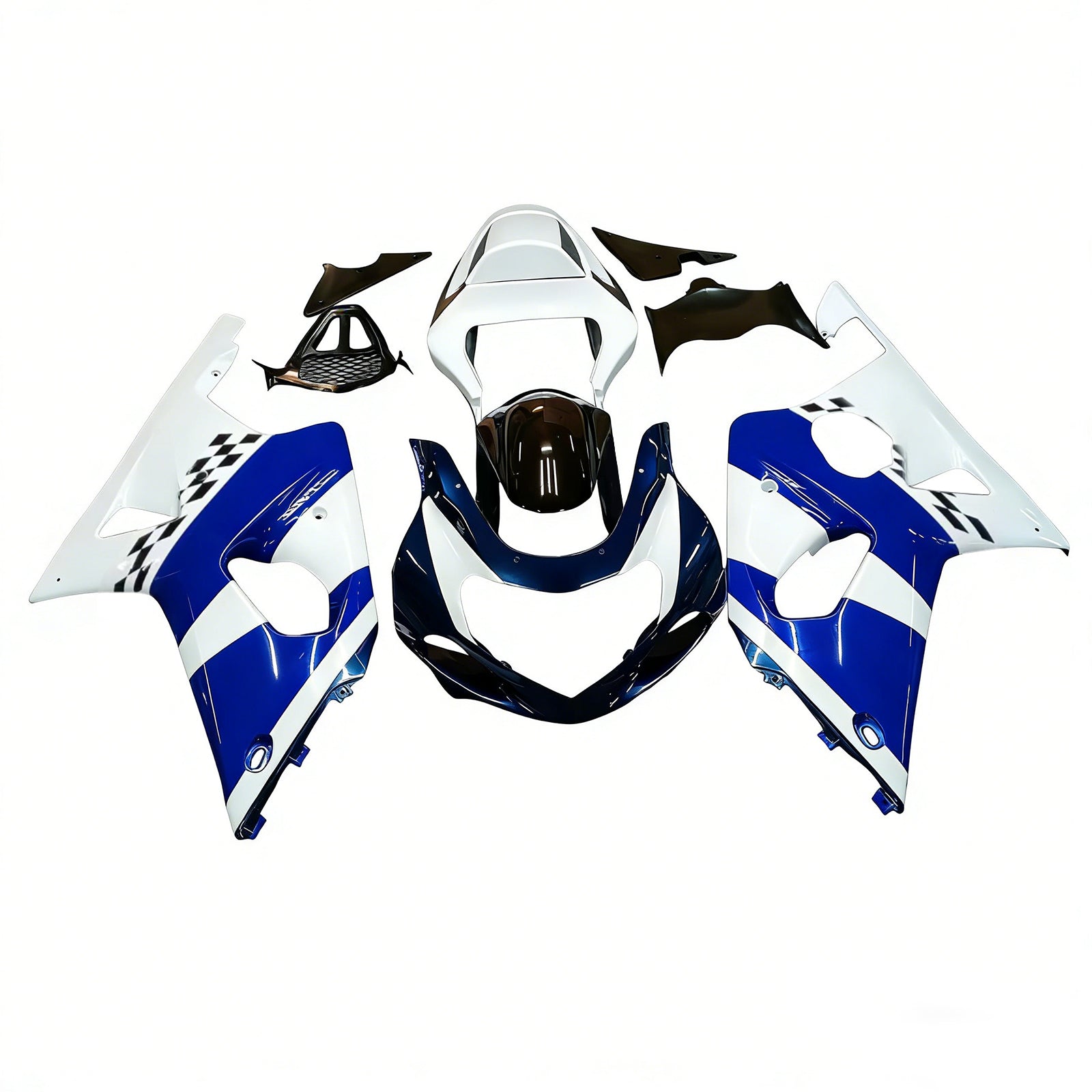 Amotopart 2000-2002 K1 K2 GSXR1000 Suzuki Blue&White Style2 Fairing Kit