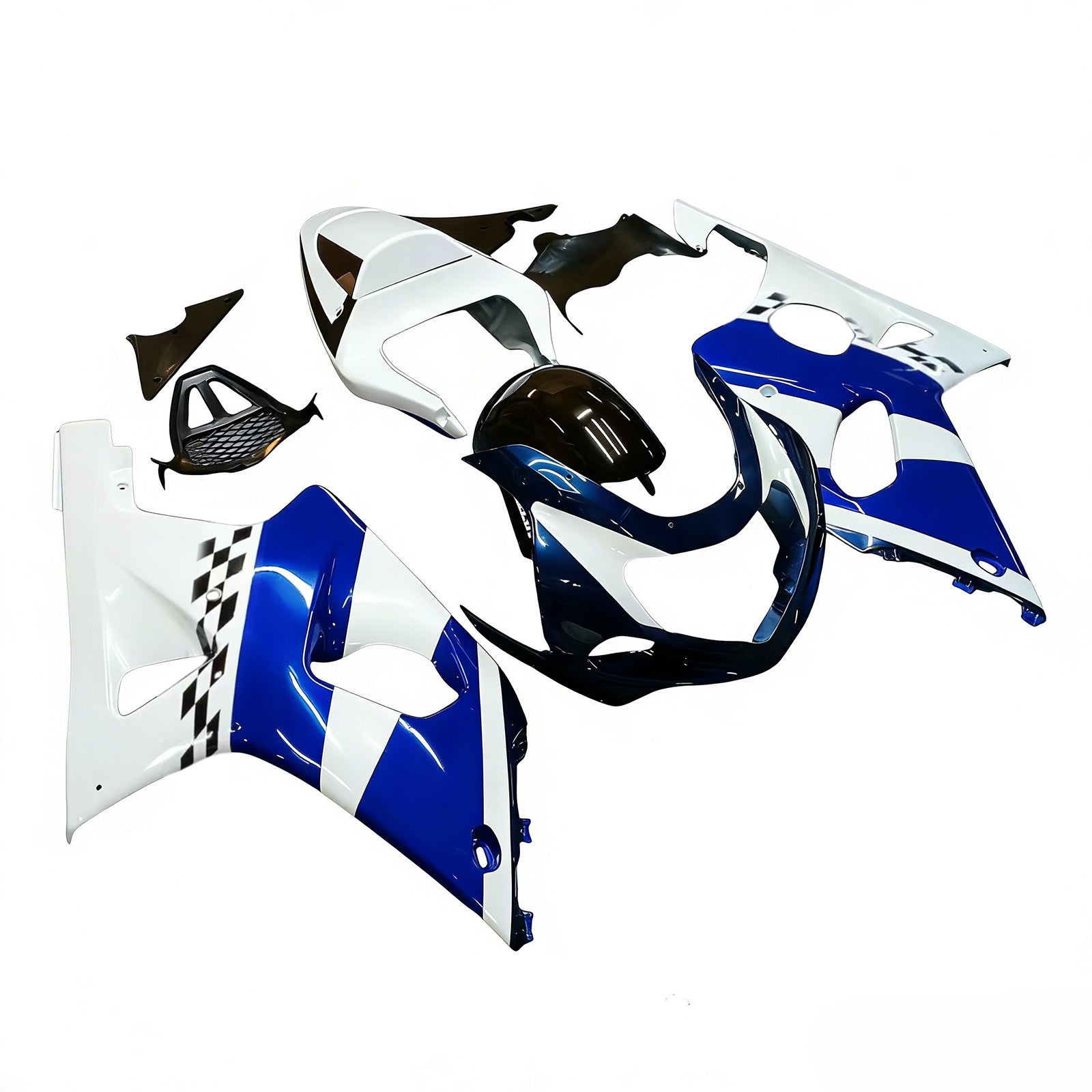 Amotopart 2000-2002 K1 K2 GSXR1000 Suzuki Blue&White Style2 Fairing Kit