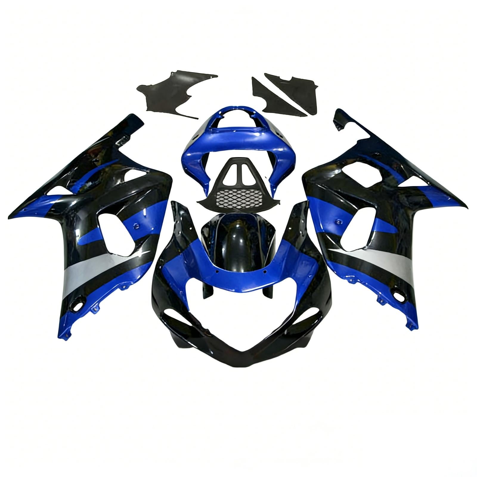 Amotopart 2000-2002 K1 K2 GSXR1000 Suzuki Blue & Black Fairing Kit